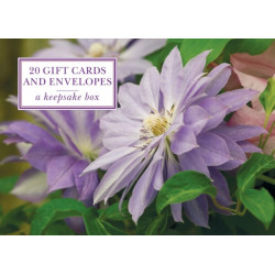 Tin Box of 20 Gift Cards and Envelopes: Clematis