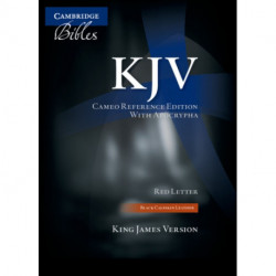 KJV Cameo Reference Bible with Apocrypha, Black Calfskin Leather, Red-letter Text, KJ455:XRA Black Calfskin Leather