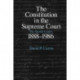 The Constitution in the Supreme Court: The Second Century, 1888-1986