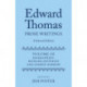 Edward Thomas: Prose Writings: A Selected Edition: Volume III: Biographies