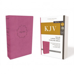 KJV Holy Bible: Value Large Print Thinline, Pink Leathersoft, Red Letter, Comfort Print: King James Version: Holy Bible, King James Version