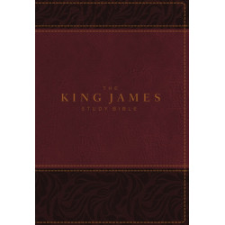 KJV, The King James Study Bible, Leathersoft, Burgundy, Thumb Indexed, Red Letter, Full-Color Edition: Holy Bible, King James Version