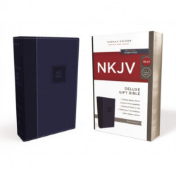 NKJV, Deluxe Gift Bible, Leathersoft, Blue, Red Letter, Comfort Print: Holy Bible, New King James Version