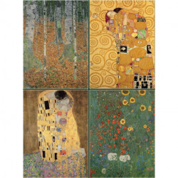 Set of Four Magnetic Notepads: KLIMT: A Collection of Handy Notepads with Easy Magnetic Fastening, Contained Within a Decorative Box