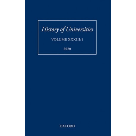 History of Universities: Volume XXXIII/1