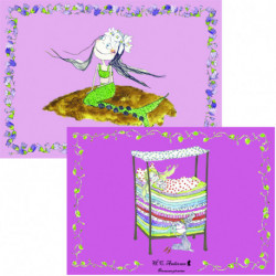 H.C. Andersen dækkeservietter - X: Prinsesse på ærten/Den lille havfrue