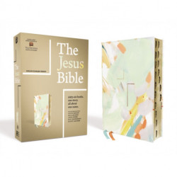 The Jesus Bible Artist Edition, ESV, (With Thumb Tabs to Help Locate the Books of the Bible), Leathersoft, Multi-color/Teal, Thumb Indexed