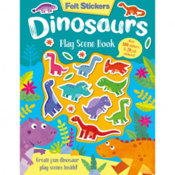Felt Stickers Dinosaur Play Scene Book