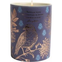 Jane Austen: Indulge Your Imagination Scented Candle (8.5 oz.): [Dark Blue Bird] [Ceramic]