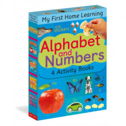Alphabet and Numbers: 4 Activity Book Boxed Set with Stickers: Alphabet A to M- Alphabet N to Z- Numbers 1 to 5- Numbers 6 to 10