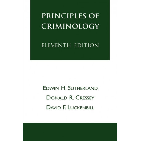 Principles of Criminology