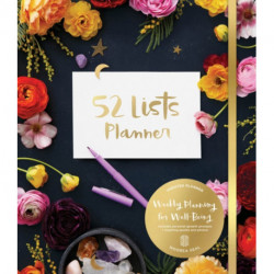 52 Lists Planner Undated 12-month Monthly/Weekly Spiralbound Planner with Pockets (Black Floral): Includes Prompts for Well-Being, Reflection, Personal Growth, and Daily Gratitude