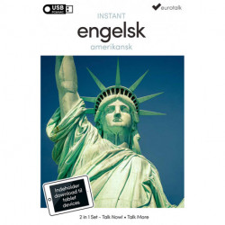 Amerikansk engelsk begynder- og parlørkursus USB & download