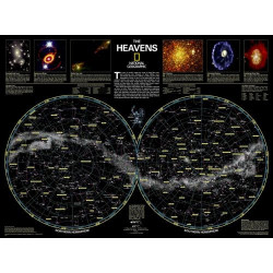 The Heavens: Star map of northern and southern hemispheres
