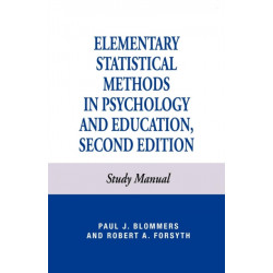 Elementary Statistical Methods in Psychology: and Education, Study Manual
