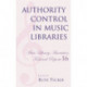 Authority Control in Music Libraries: Proceedings of the Music Library Association Preconference, March 5, 1985