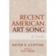 Recent American Art Song: A Guide