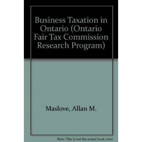 Business Taxation in Ontario