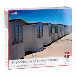 Puslespil med Dansk Motiv - Strandhusene på Løkken Strand - 1000 brikker