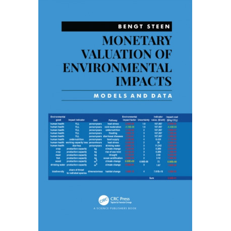 Monetary Valuation of Environmental Impacts: Models and Data
