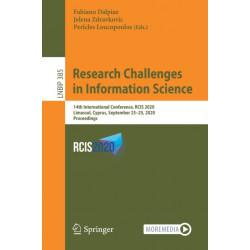 Research Challenges in Information Science: 14th International Conference, RCIS 2020, Limassol, Cyprus, September 23–25, 2020, Proceedings