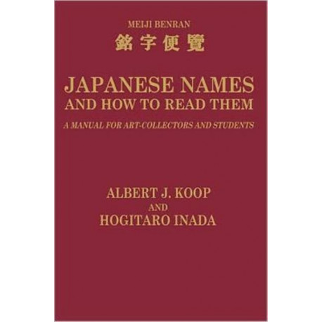 Japanese Names and How to Read Them: A Manual for Art Collectors and Students