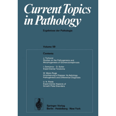 Current Topics in Pathology: Ergebnisse der Pathologie