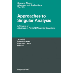 Approaches to Singular Analysis: A Volume of Advances in Partial Differential Equations