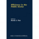 Efficiency in the Public Sector