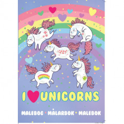 Malebog I love Unicorns: Malebog 24 sider
