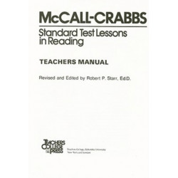 McCall-Crabbs Standard Test Lessons in Reading, Teachers Manual/Answer Key