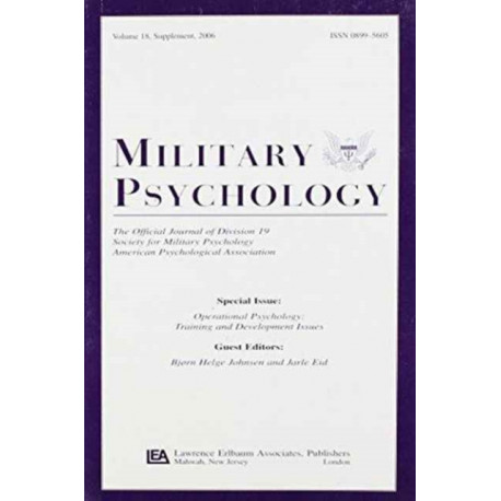 Operational Psychology Mp V18 2006: Training and Development lssues
