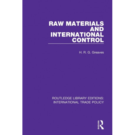 Raw Materials and International Control