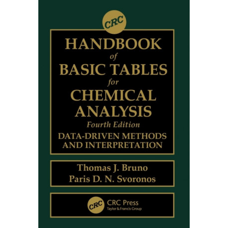 CRC Handbook of Basic Tables for Chemical Analysis: Data-Driven Methods and Interpretation