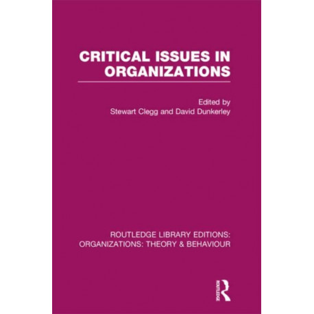 Critical Issues in Organizations (RLE: Organizations)