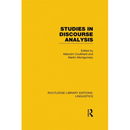 Studies in Discourse Analysis (RLE Linguistics B: Grammar)