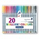 Farvetuscher Staedtler Triplus fineliner 20 stk