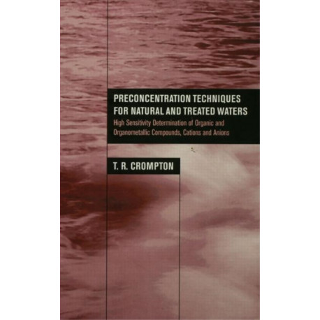 Preconcentration Techniques for Natural and Treated Waters: High Sensitivity Determination of Organic and Organometallic Compounds, Cations and Anions