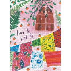 Free to Just Be 1,000-Piece Puzzle: (Flow) for Adults Families Picture Quote Mindfulness Game Gift Jigsaw 26 3/8” x 18 7/8”