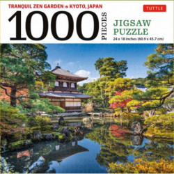 Tranquil Zen Garden in Kyoto Japan- 1000 Piece Jigsaw Puzzle: Ginkaku-ji, Temple of the Silver Pavilion (Finished Size 24 in X 18 in)