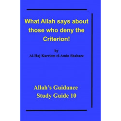 What Allah says about those who deny the Criterion!: Allah's Guidance Study Guide 10