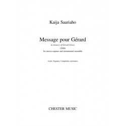 MESSAGE POUR GRARD MEZZOSOPRANO ENSEMBLE