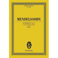 Symphony No. 4 A major: "Italian". op. 90. orchestra. Study score.