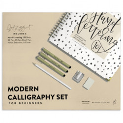 Modern Calligraphy Kit for Beginners: A Creative Craft Kit for Adults featuring Hand Lettering 101 Book, Brush Pens, Calligraphy Pens, and More