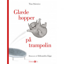 Glæde hopper på trampolin