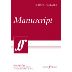 100-page A4 Manuscript Pad, 12-stave