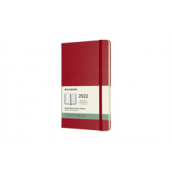 Moleskine 2022 12-Month Weekly Large Hardcover Notebook: Scarlet Red: Scarlet Red