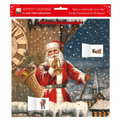 Snowy Santa Claus advent calendar (with stickers)