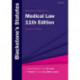 Blackstone's Statutes on Medical Law