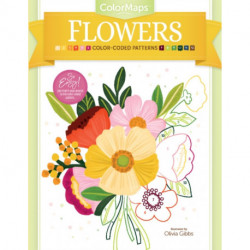 ColorMaps Flowers: Color-Coded Patterns Adult Coloring Book
